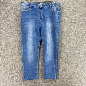 Koshka Mashka Jeans Women 48Plus Blue Denim Medium Wash Skinny Pockets High Rise